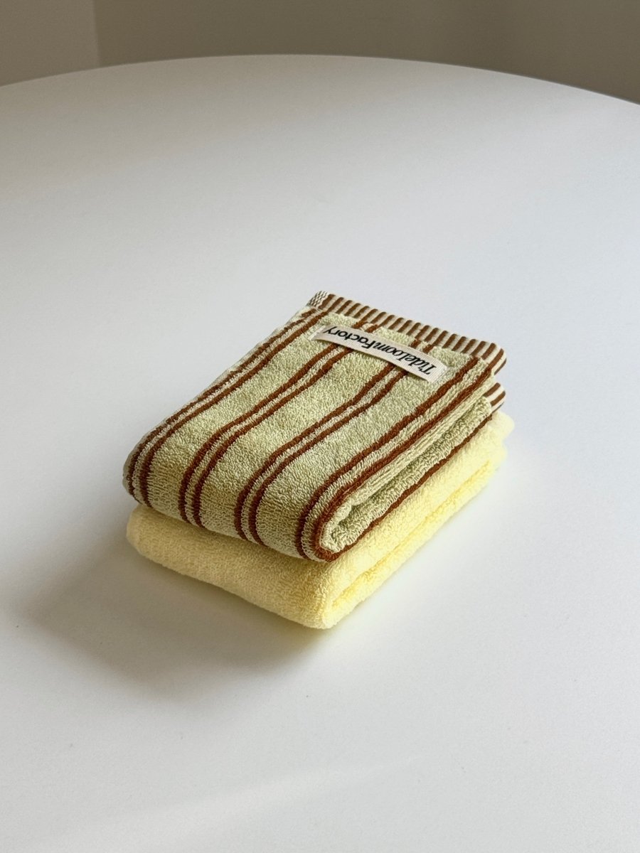SE - 8591 - Tide Loom Factory - 100% Cotton Towel | Yanagi Stripe / Spring Yellow Set