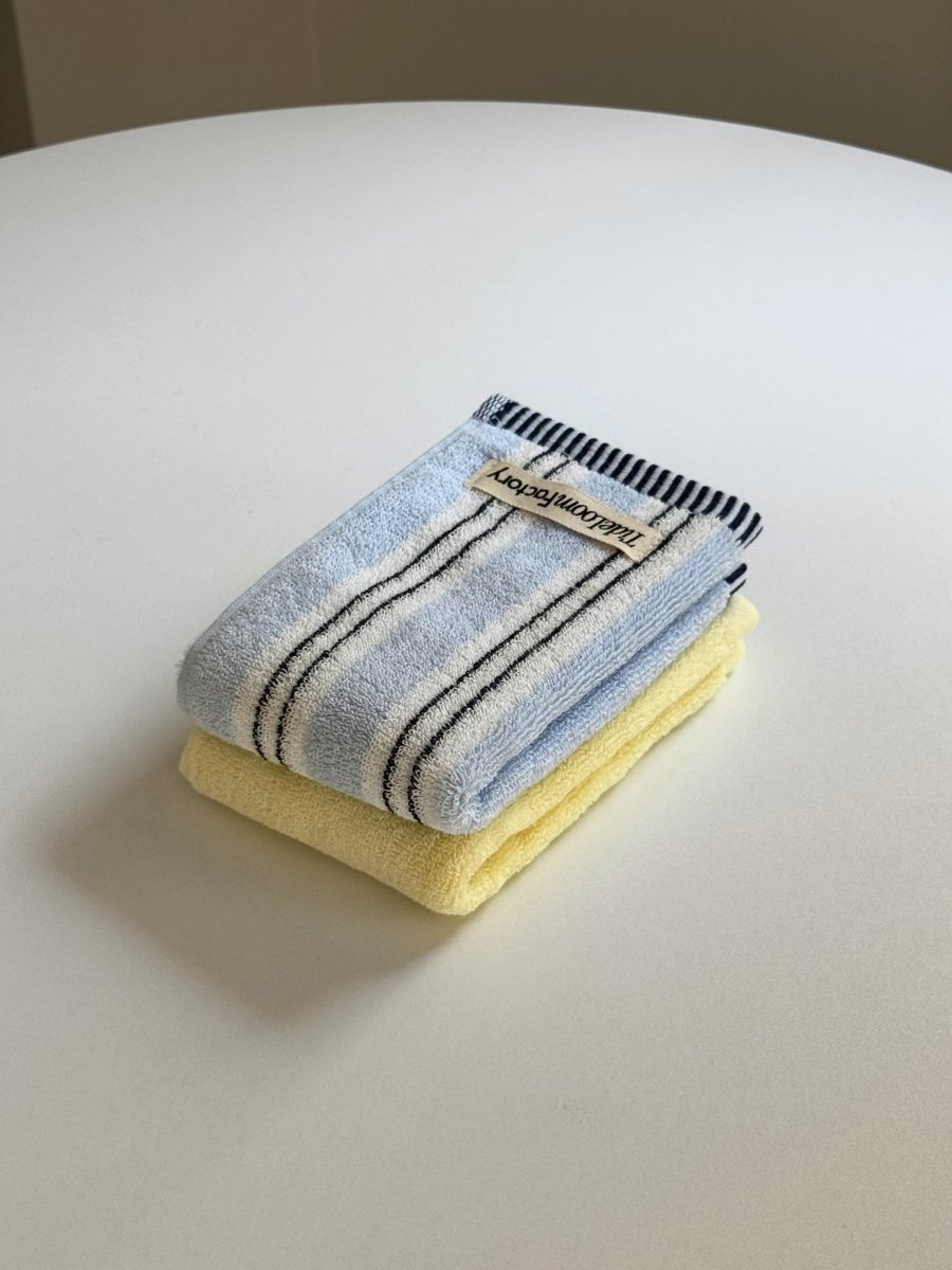 SE - 8655 - Tide Loom Factory - 100% Cotton Towel | Spring Yellow / Breeze Stripe Set