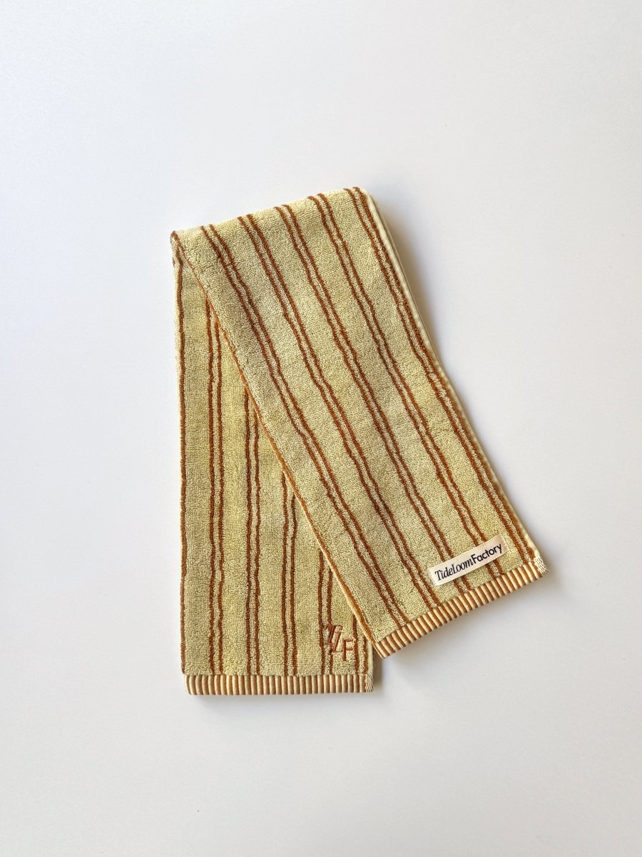 SE - 8719 - Tide Loom Factory - 100% Cotton Towel | Yanagi Stripe / Sand Beige Set