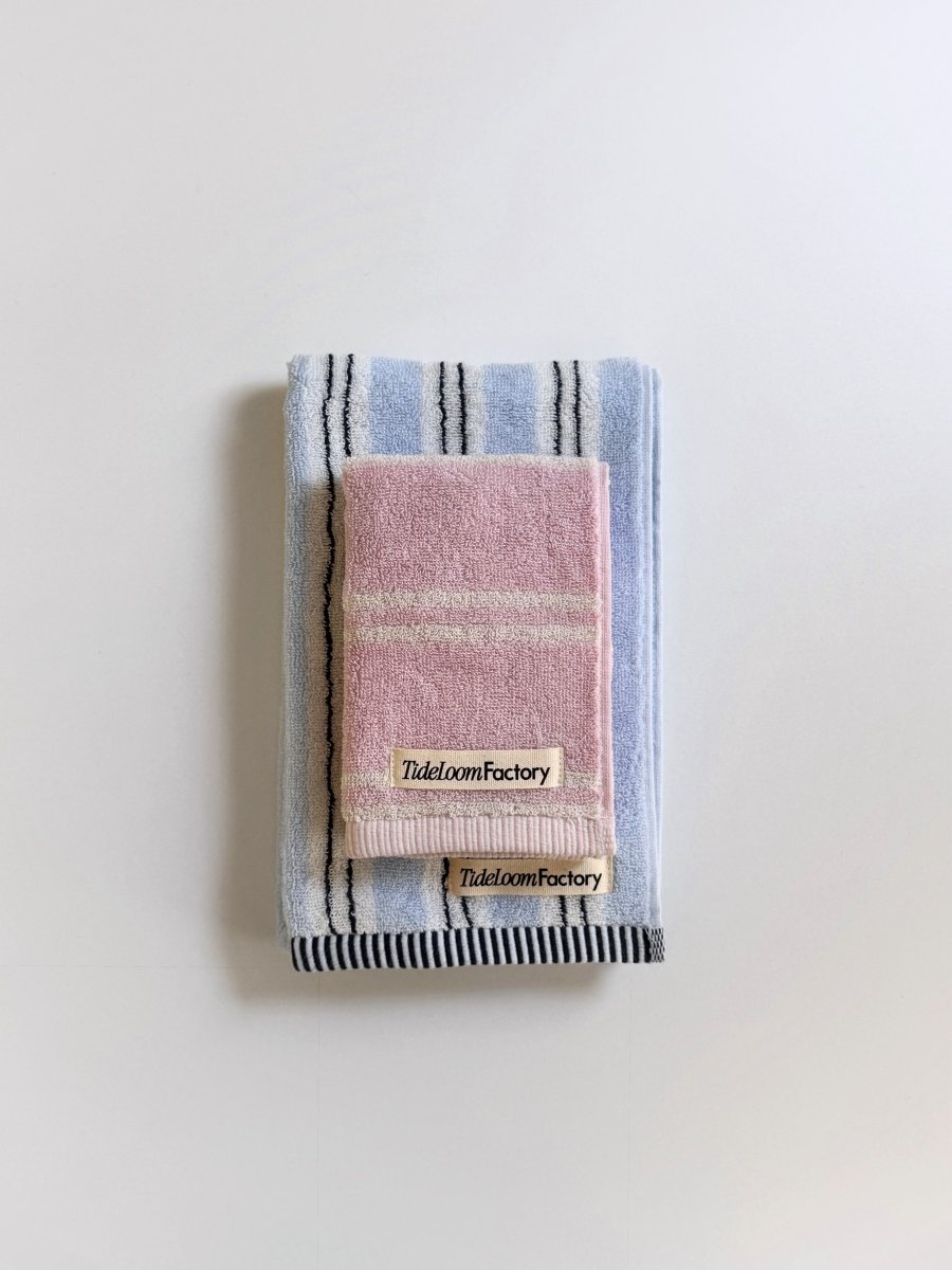 SE - 8799 - Tide Loom Factory - 100% Cotton Towel | Spring Haze Stripe / Breeze Stripe Set