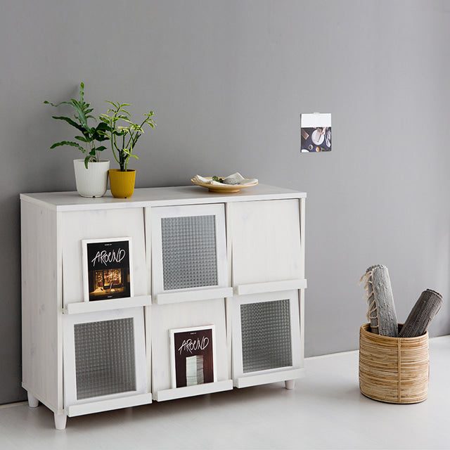 BR-2571-MARKET B-MARKET B｜BILMON 雑誌収納付きチェスト 6扉