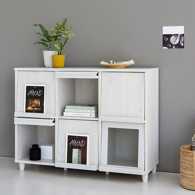 BR-2571-MARKET B-MARKET B｜BILMON 雑誌収納付きチェスト 6扉