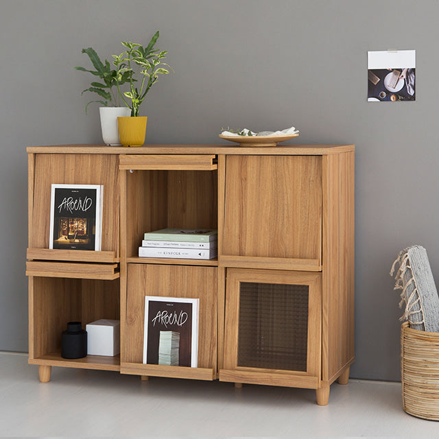 BR-2571-MARKET B-MARKET B｜BILMON 雑誌収納付きチェスト 6扉
