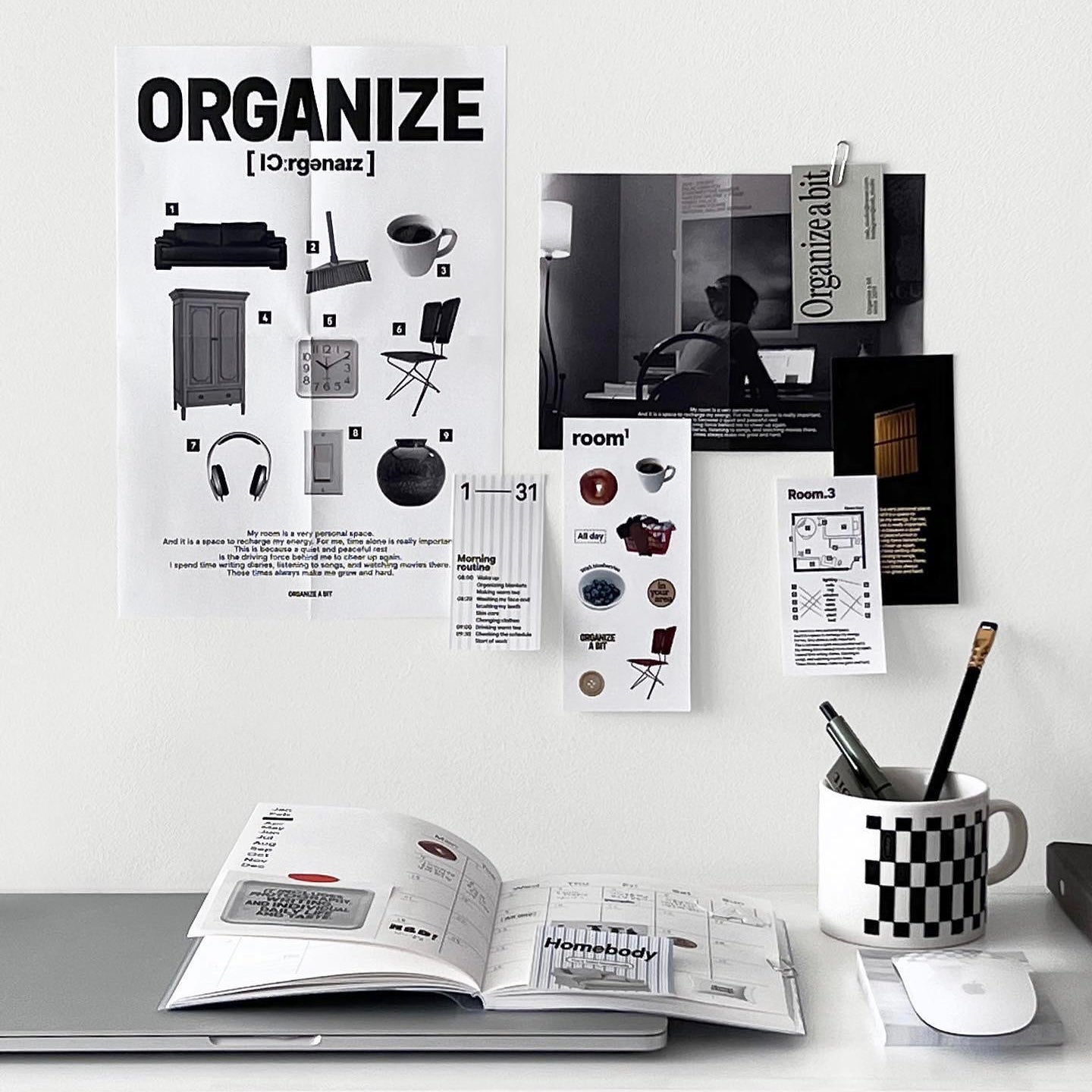 BR-1967-Organize a bit-Organize a bit ステッカーセット｜room pack