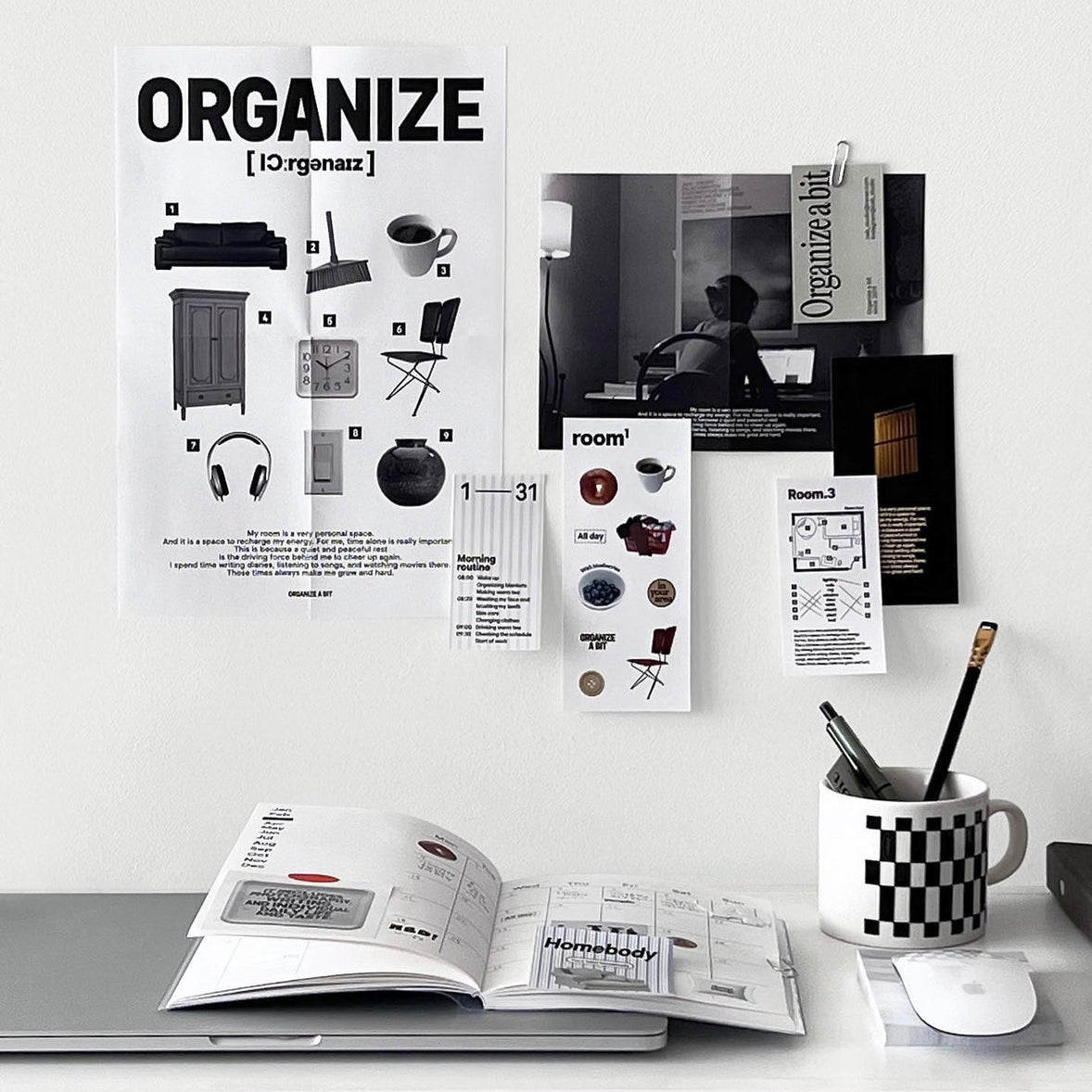 BR-1967-Organize a bit-Organize a bit ステッカーセット｜room pack