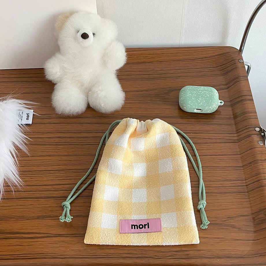 BR-2123-morl-morl ポーチ｜Check string pouch