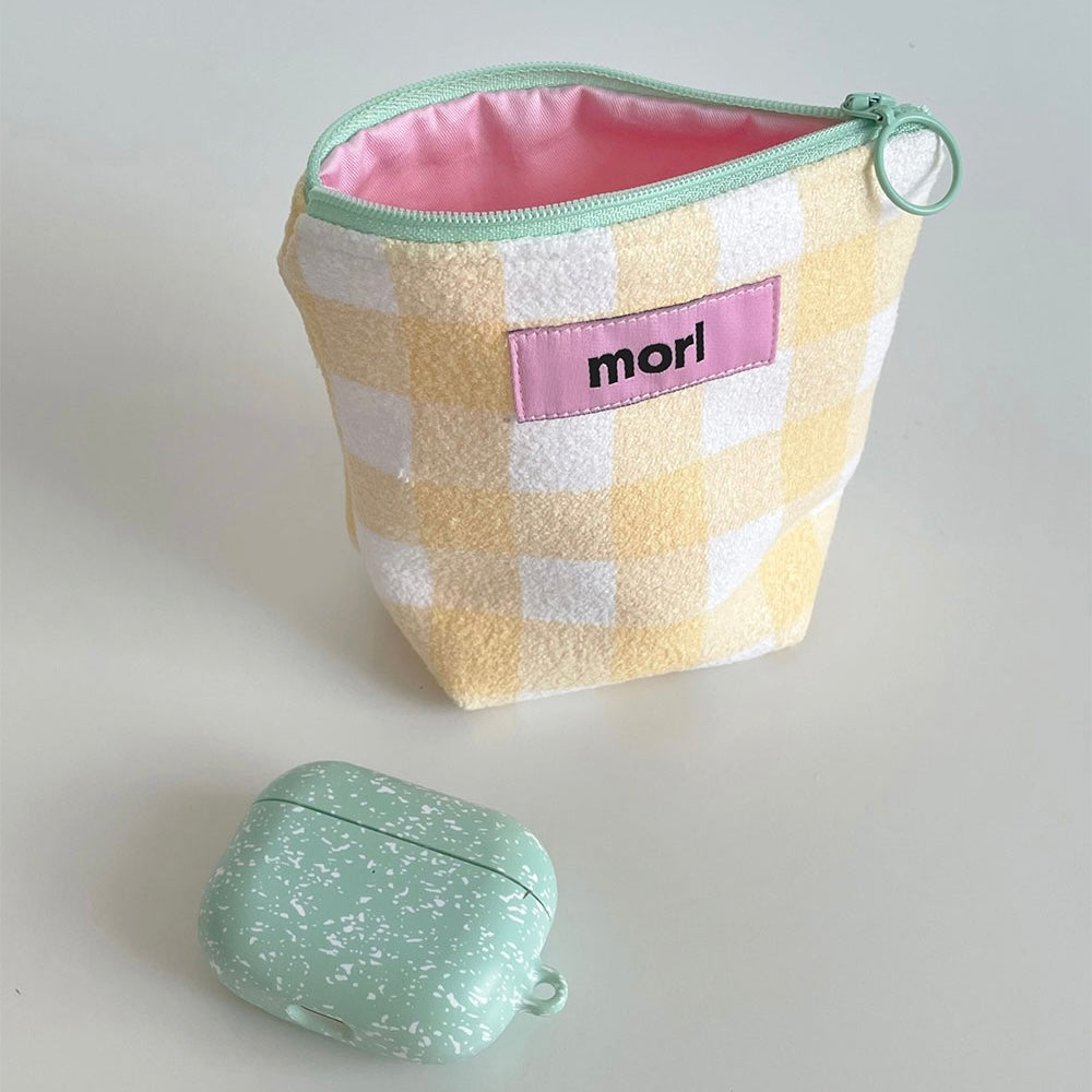 BR-2126-morl-morl ポーチ｜Check zipper pouch