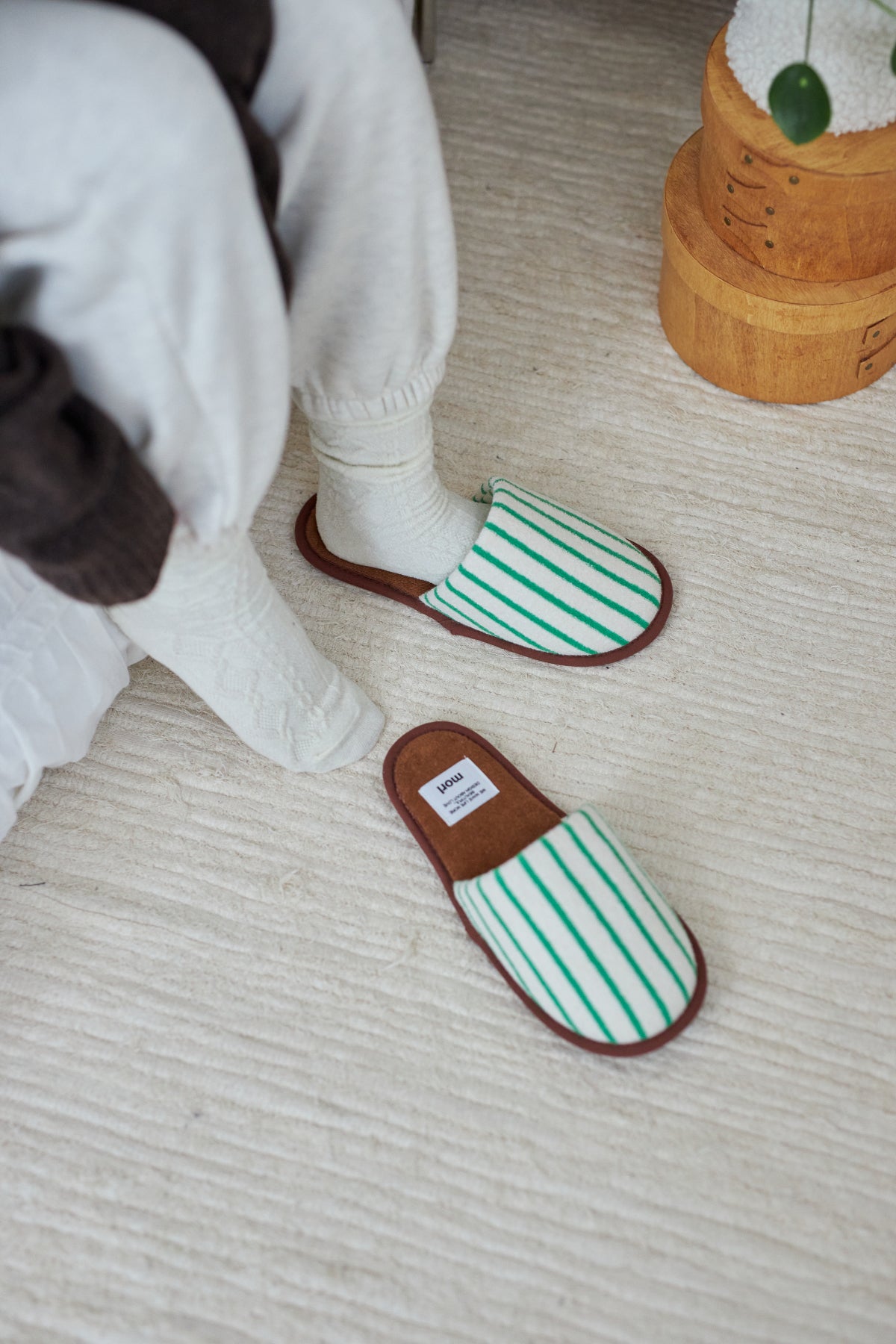 BR-3020-morl-morl ルームシューズ｜Stripe room shoes