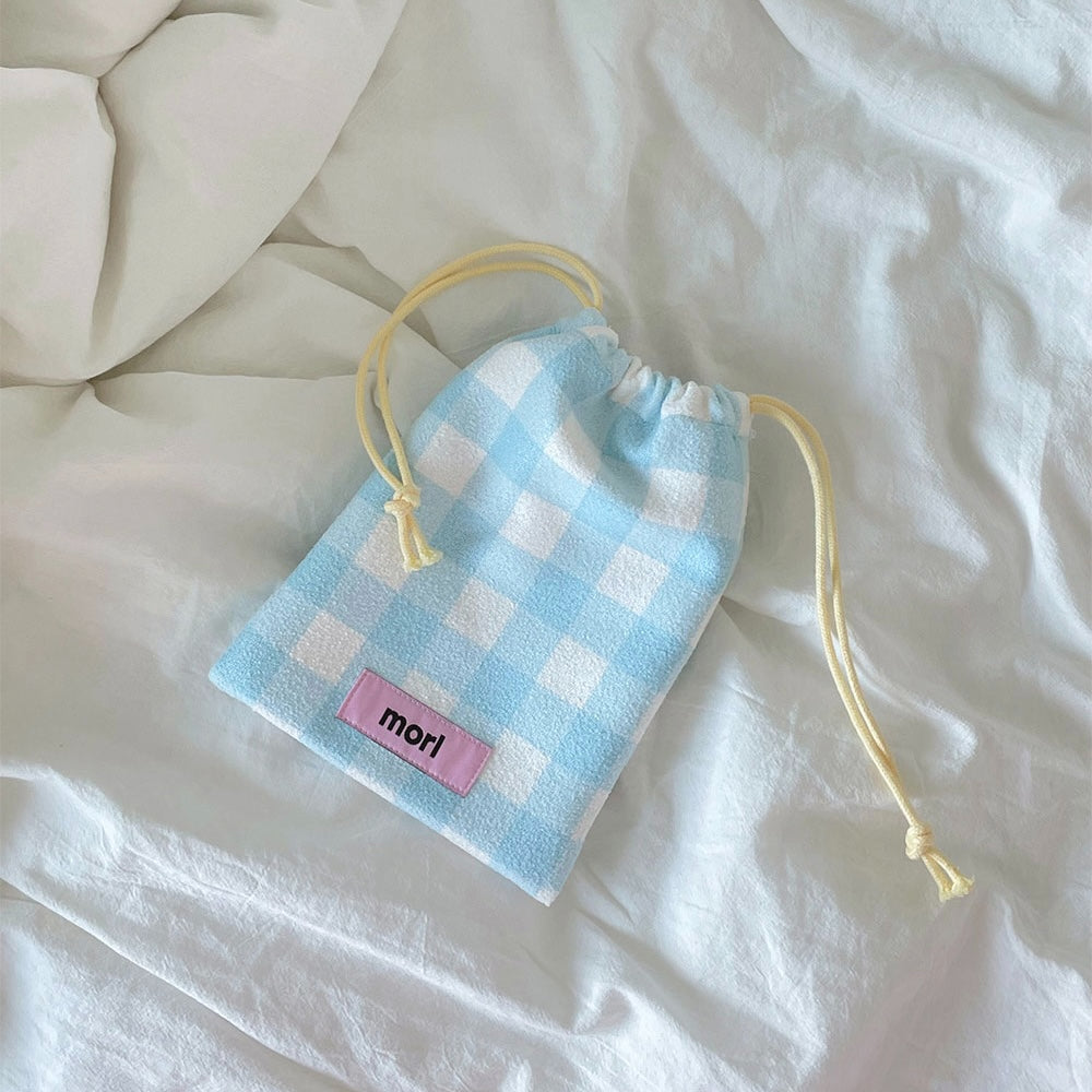 BR-2122-morl-morl ポーチ｜Check string pouch