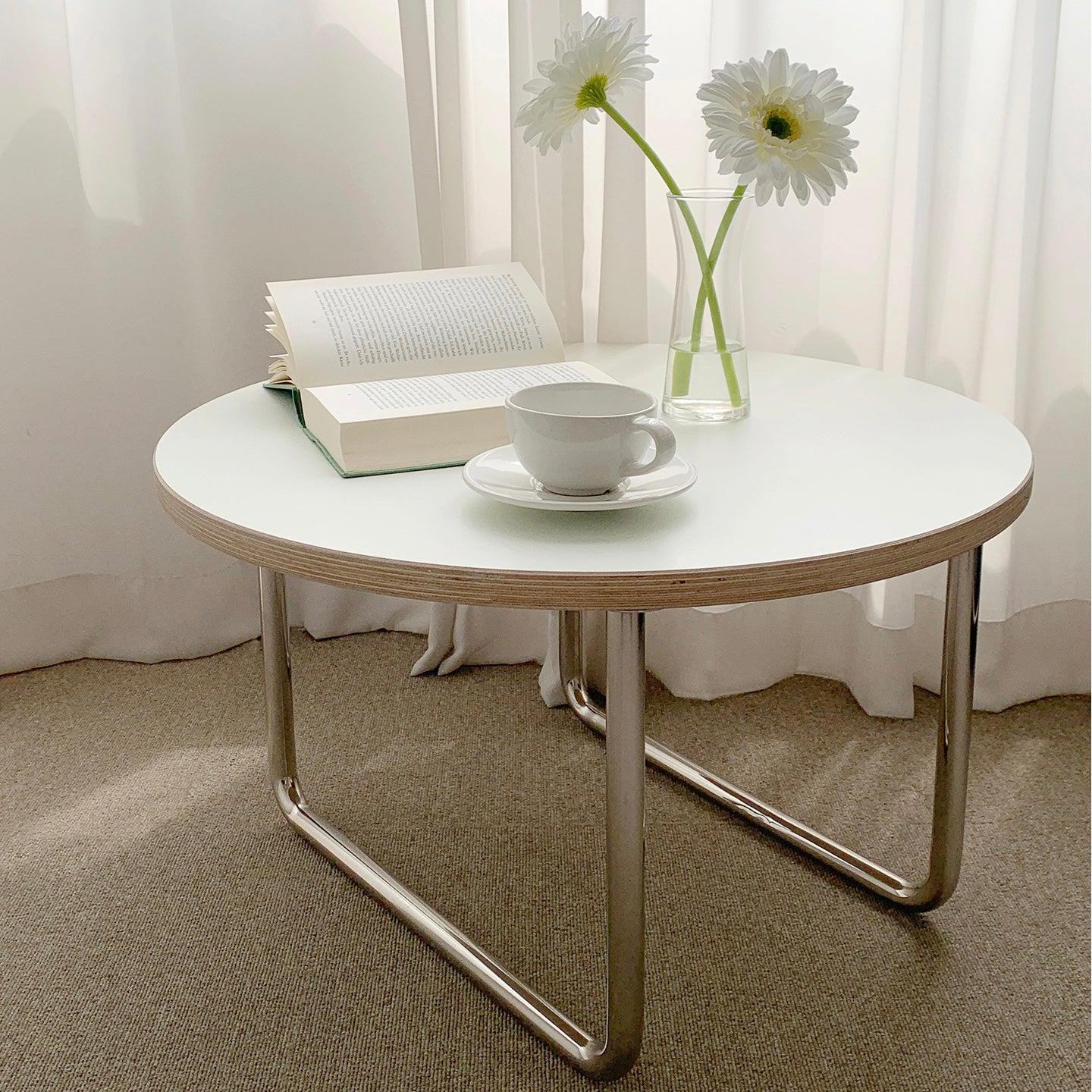 BR-1433-vamir-vamir ローテーブル｜Stainless Banding HPL Round Table