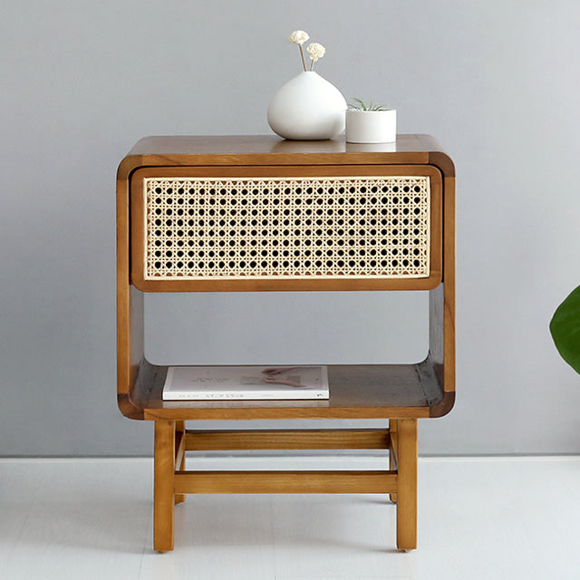 BR-2579-MARKET B-MARKET B｜CESBON 収納付きウッドラタンサイドテーブル