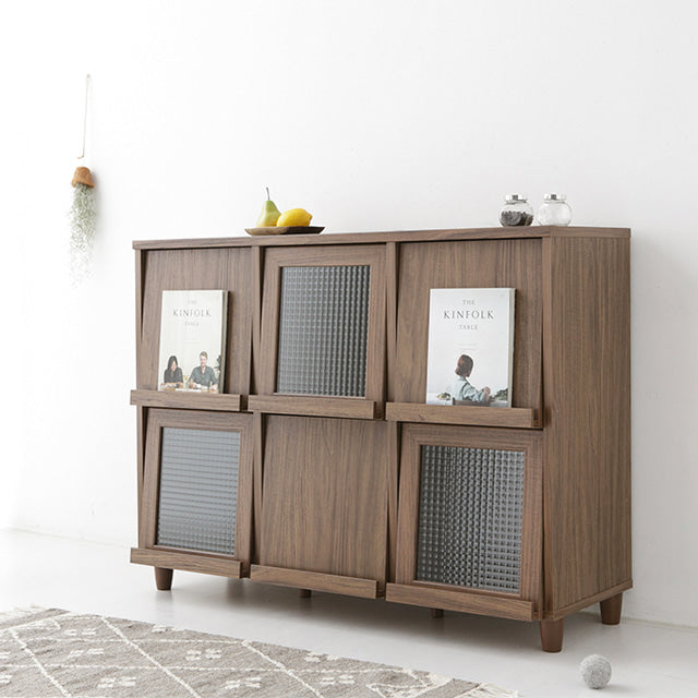 BR-2571-MARKET B-MARKET B｜BILMON 雑誌収納付きチェスト 6扉