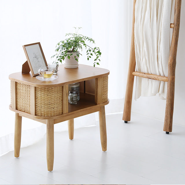 BR-2578-MARKET B-MARKET B｜CESBON 収納付きラタンサイドテーブル