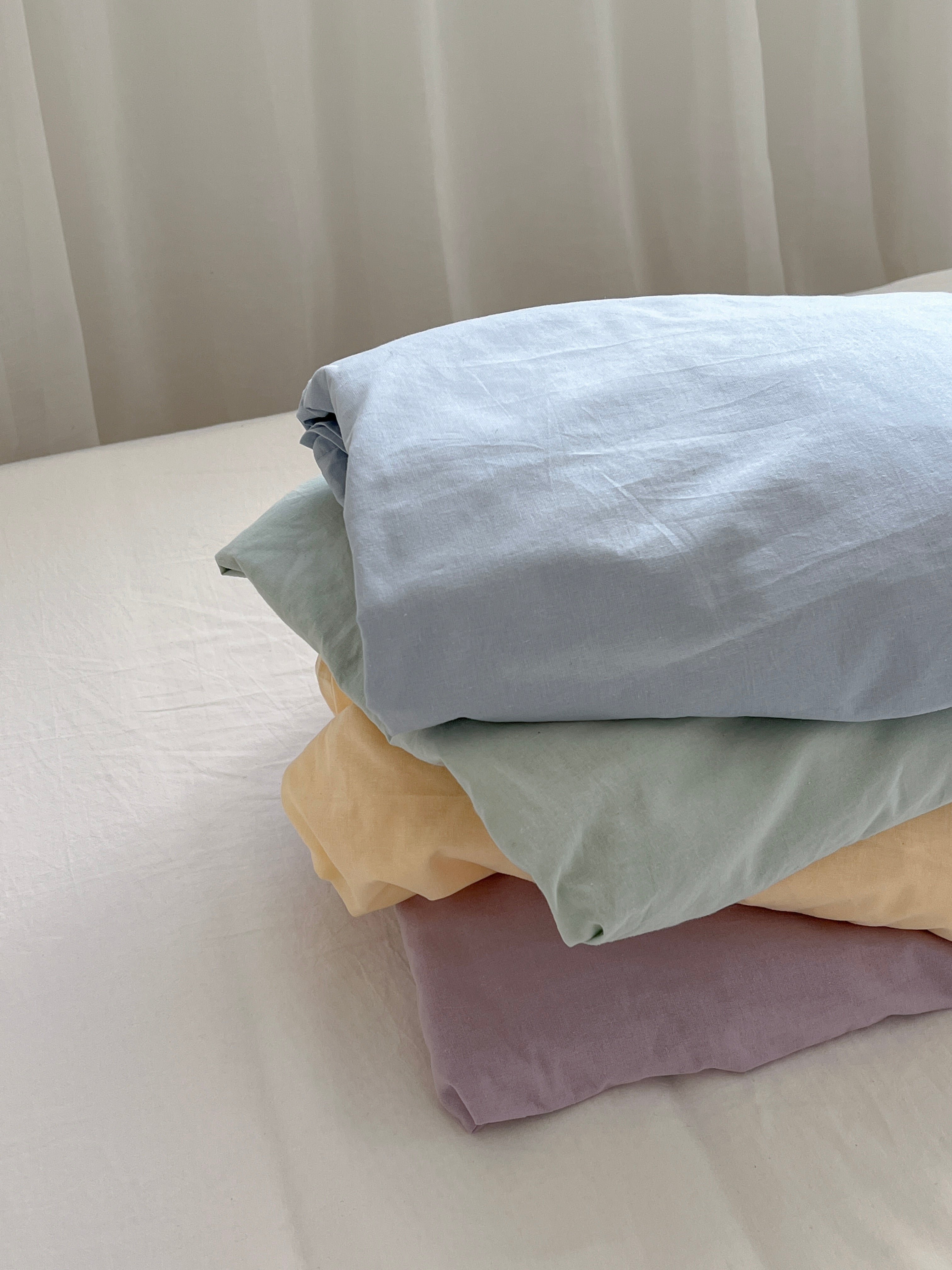 OR-2058-Little Rooms-ボックスシーツ｜plain mattress cover -pale color-