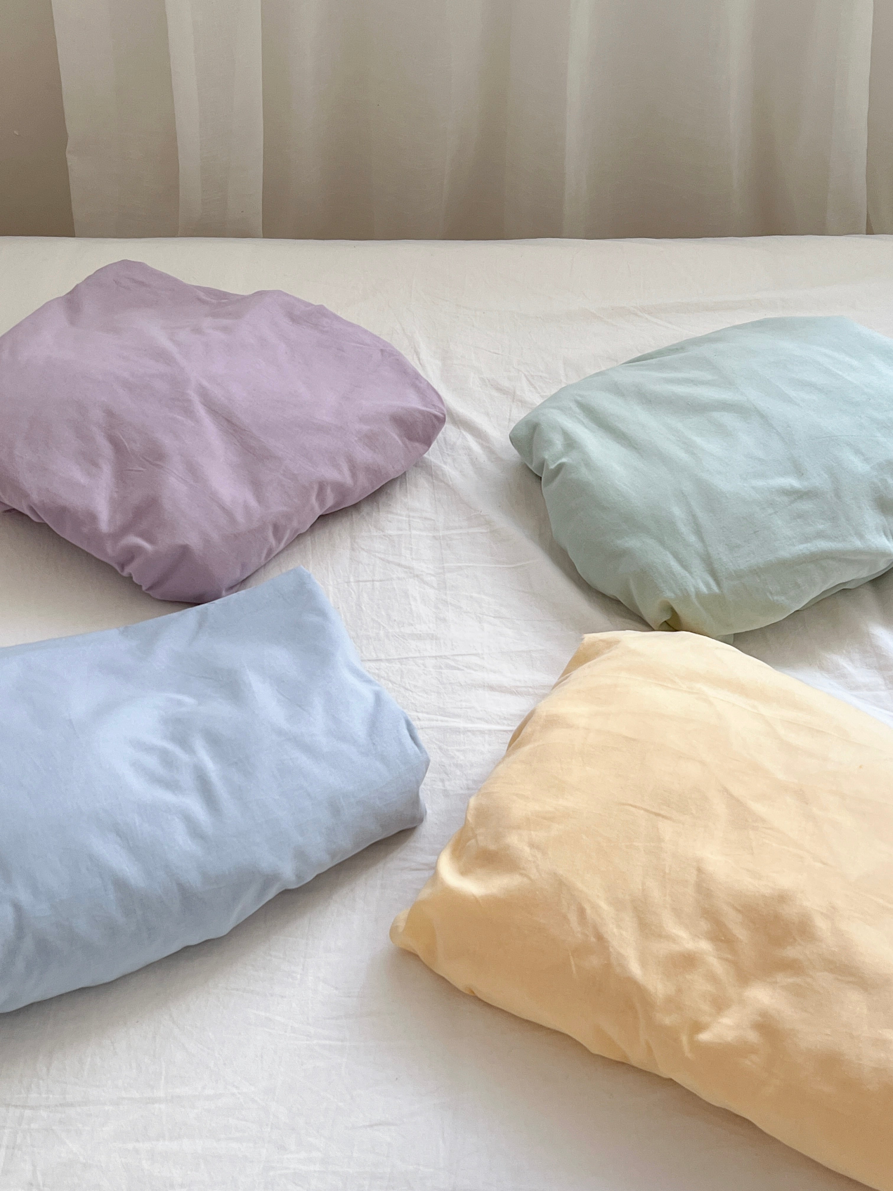 OR-2007-Little Rooms-ボックスシーツ｜plain mattress cover -pale color-