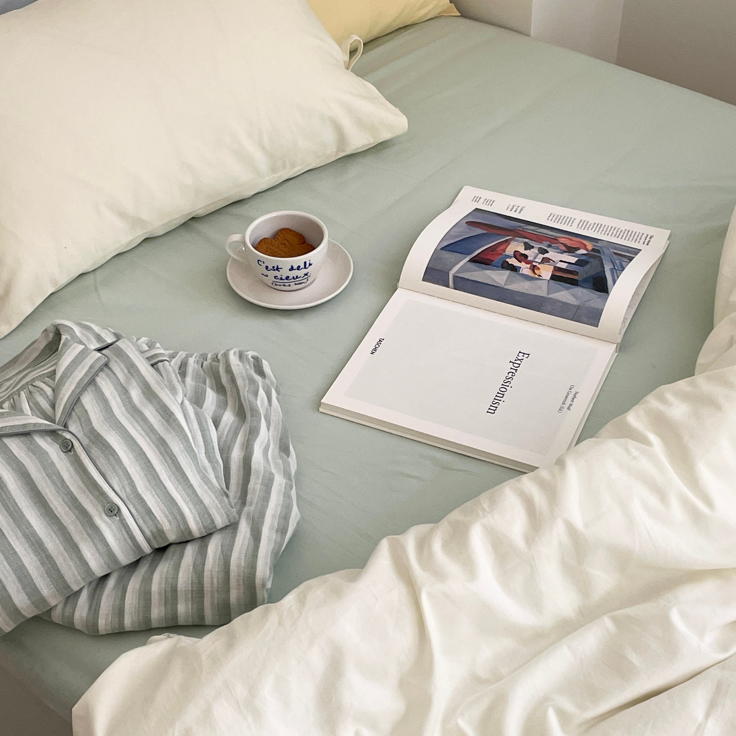 OR-2007-Little Rooms-ボックスシーツ｜plain mattress cover -pale color-