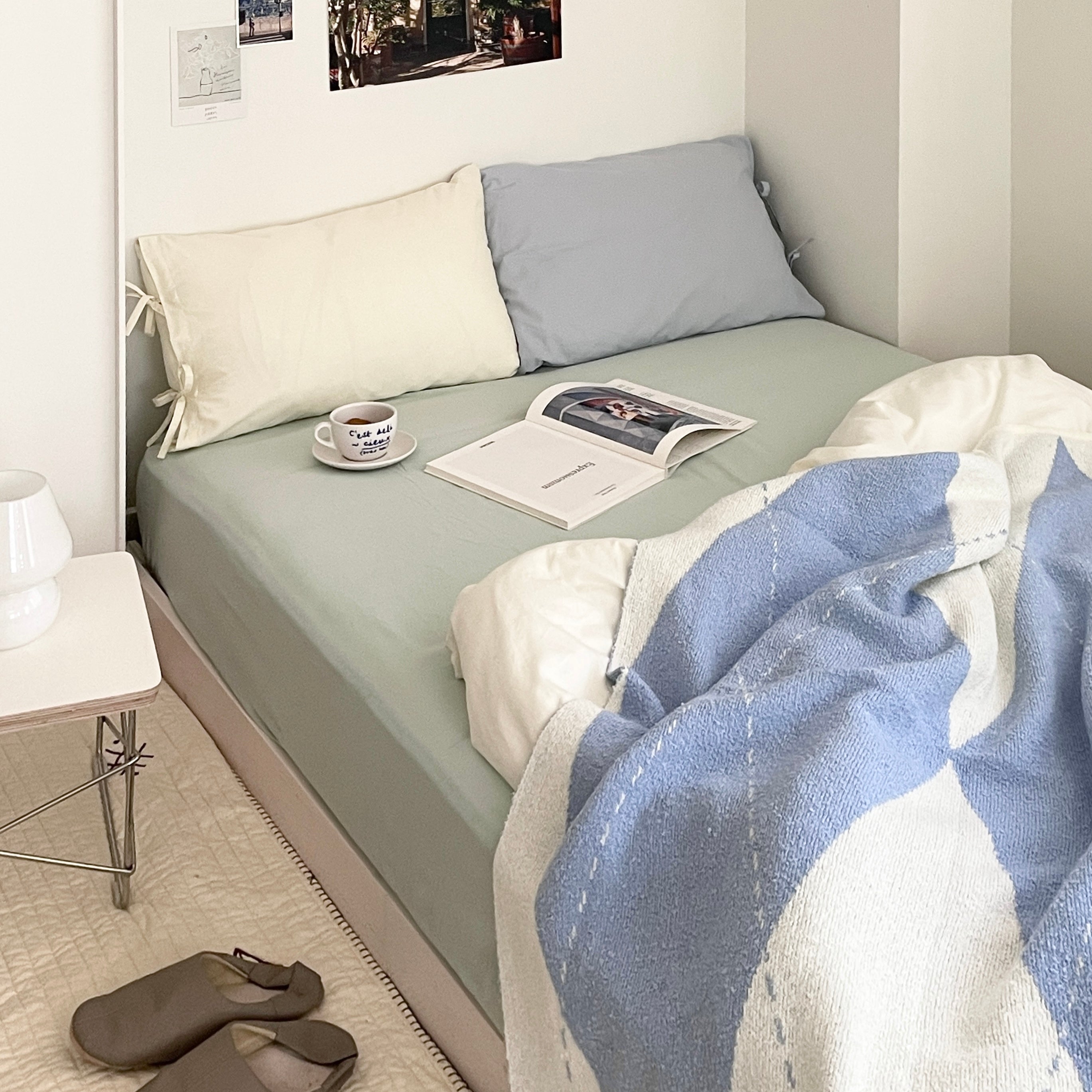 OR-2007-Little Rooms-ボックスシーツ｜plain mattress cover -pale color-