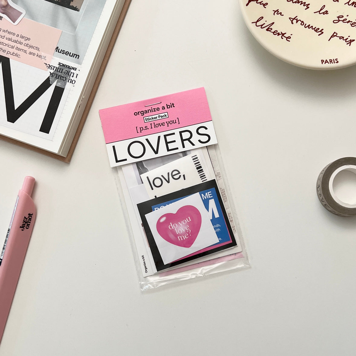 BR-1968-Organize a bit-Organize a bit ステッカーセット｜lovers sticker pack