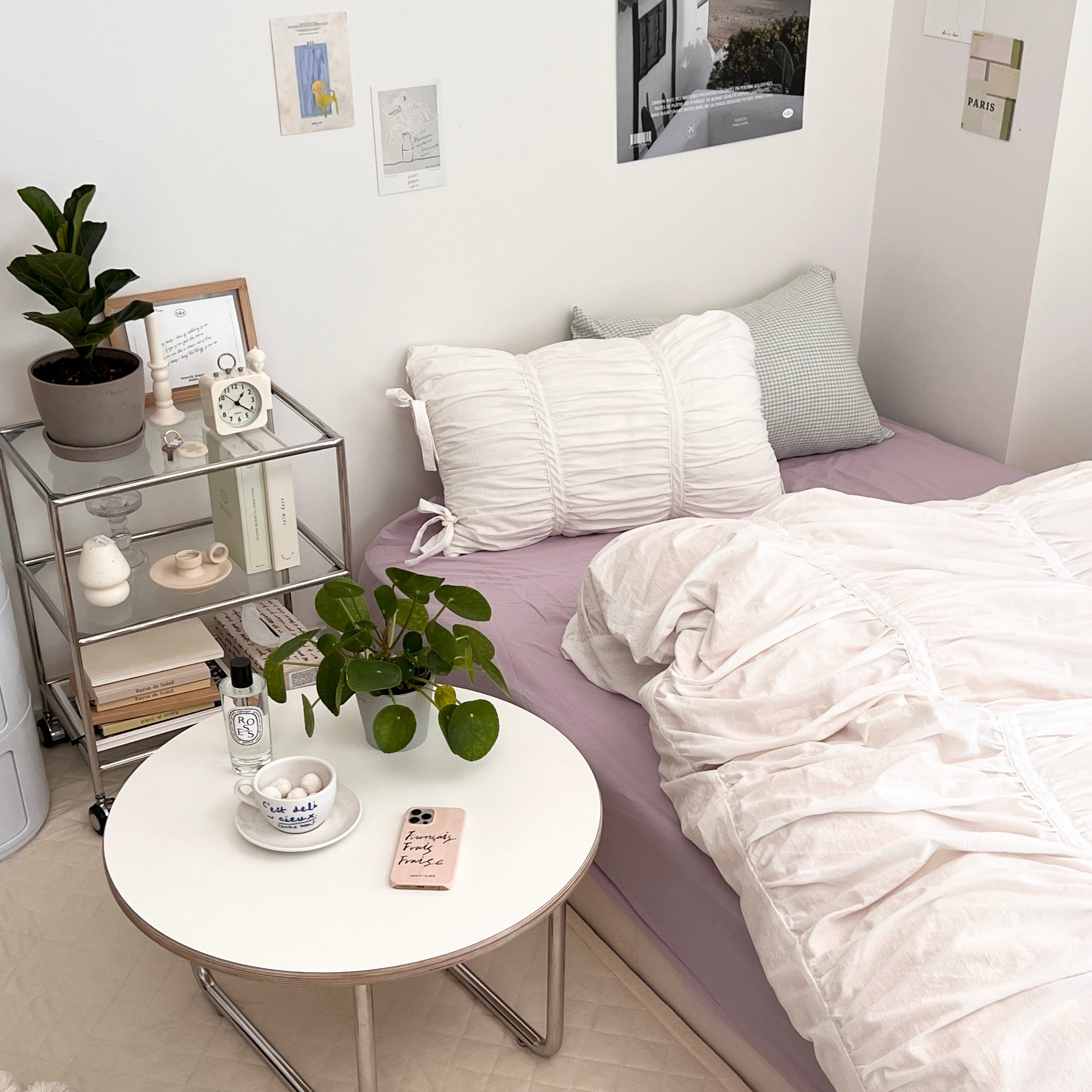 OR-2009-Little Rooms-ボックスシーツ｜plain mattress cover -pale color-