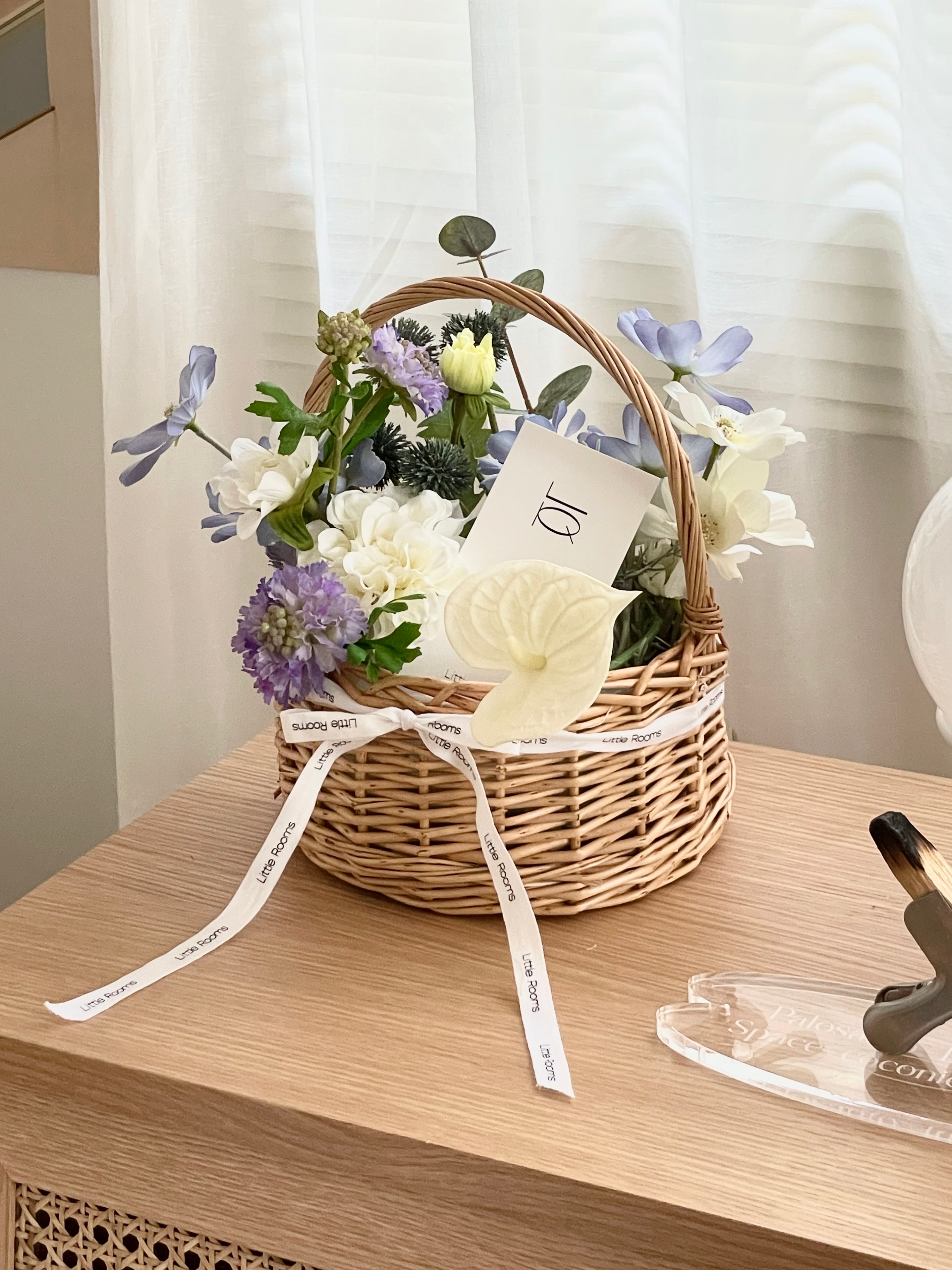 AL-4134-Little Rooms-造花のバスケット｜blue