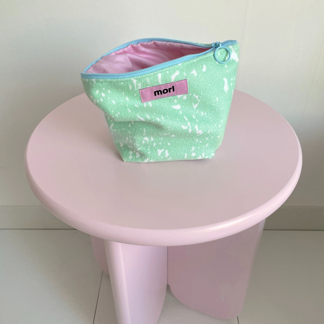 BR-2120-morl-morl ポーチ｜Marble zipper pouch