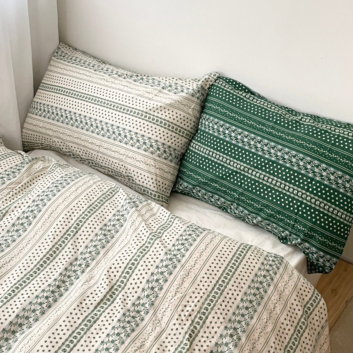 BR-2629-BEURRE BLEU-BEURRE BLEU ベッドカバー｜FOREST（IVORY GREEN）