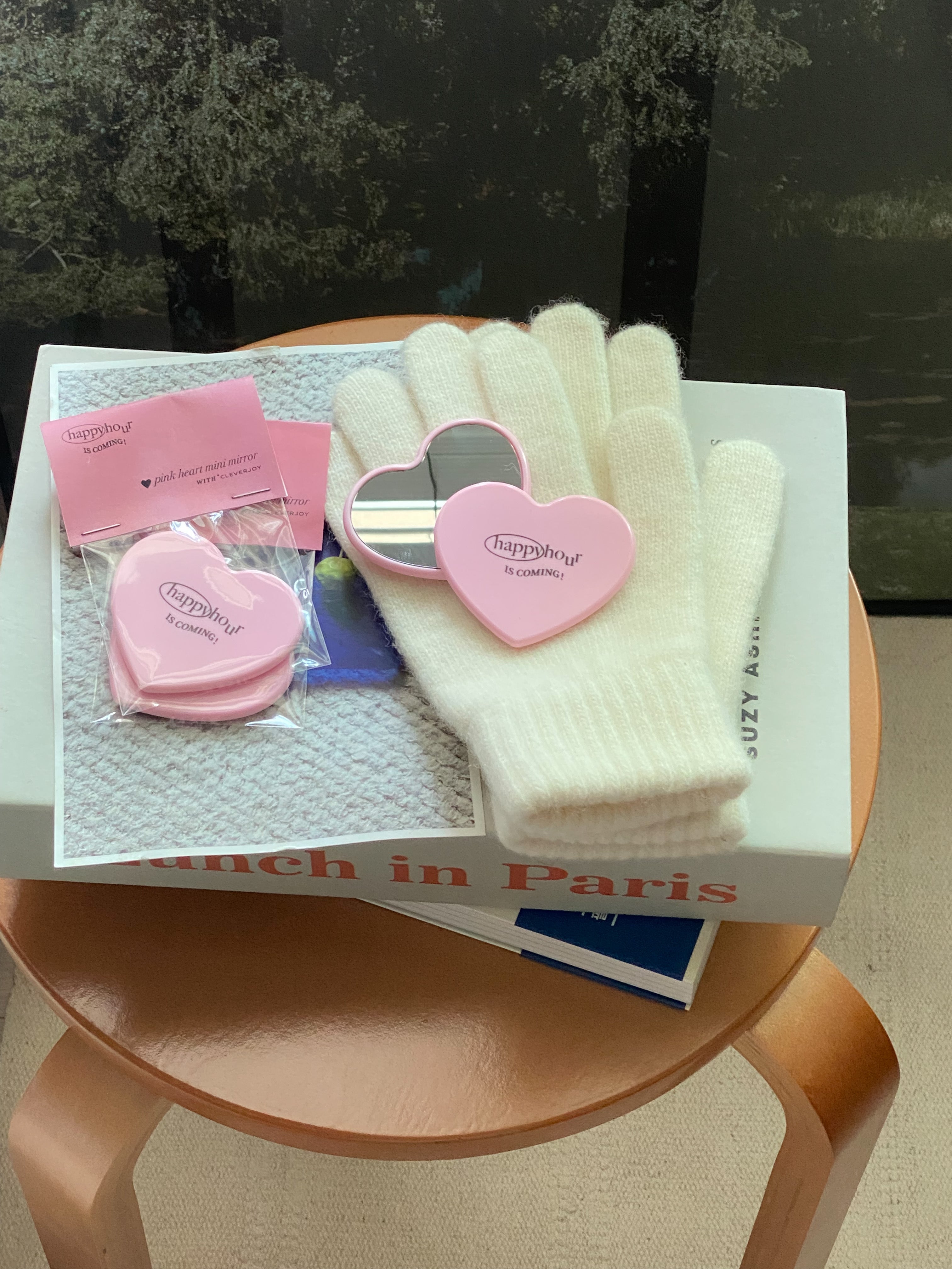 BR-3278-CLEVER JOY-CLEVER JOY ハンドミラー｜Happy Hour Pink Heart
