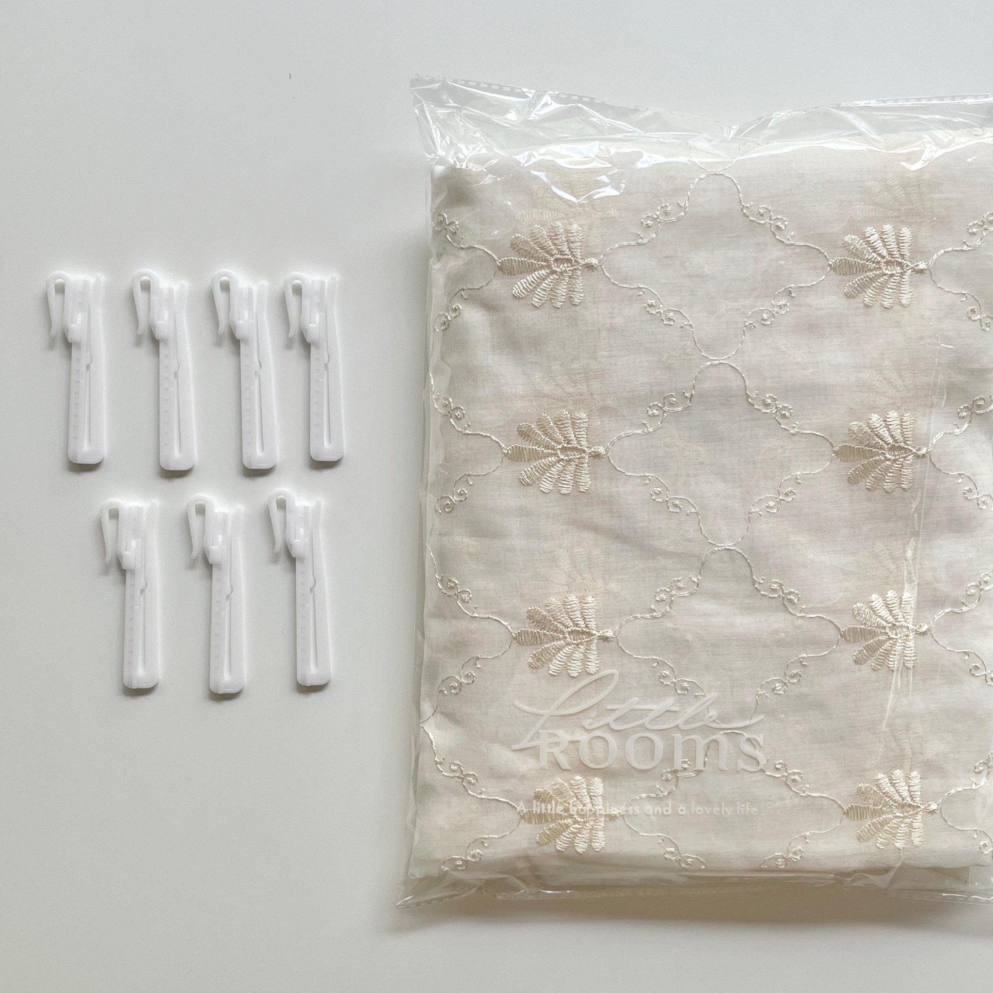 RCB91-00094B-Little Rooms-刺繍レースカーテン　ホワイトティー　1枚