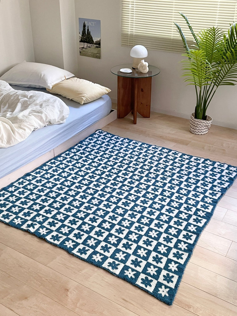 AL-4551-Little Rooms select-もっちりブランケット checkered flower