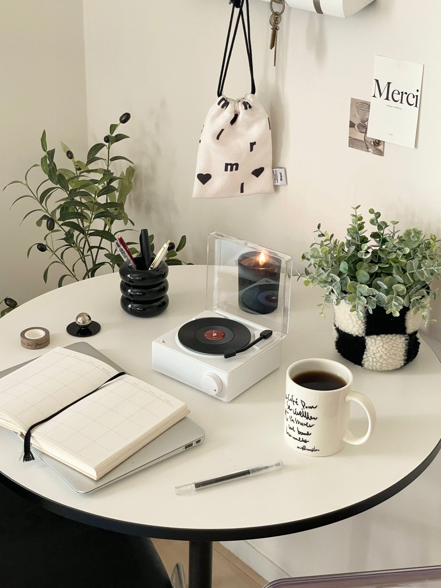 AL-4594-Little Rooms select-レコードプレーヤー風 bluetoothスピーカー