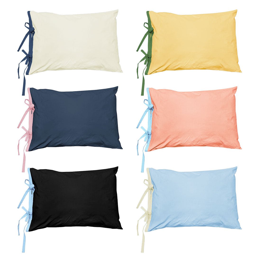 BR-5352-mix&match-mix&match リボン付き枕カバー｜biscuit 6 colors
