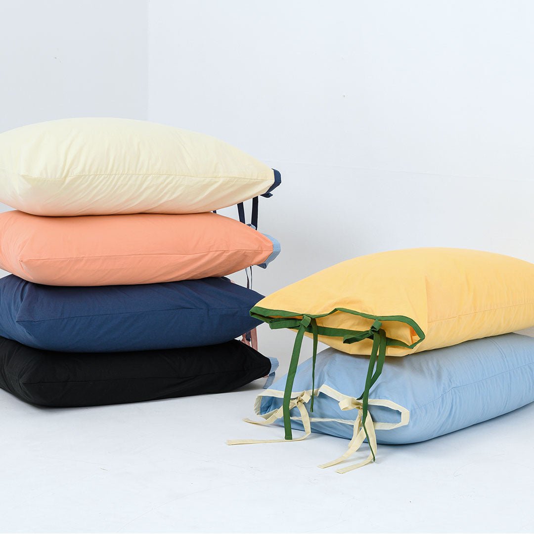 BR-5352-mix&match-mix&match リボン付き枕カバー｜biscuit 6 colors